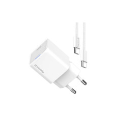 Зарядний пристрій ColorWay GaN Mini 35W PD Port PPS USB-C white cable Type-C (CW-CHS056PDC-WT)