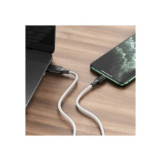 Дата кабель USB 2.0 AM to Lightning 1.0m 2.4A silicone BX42 white BOROFONE (6931474736734)