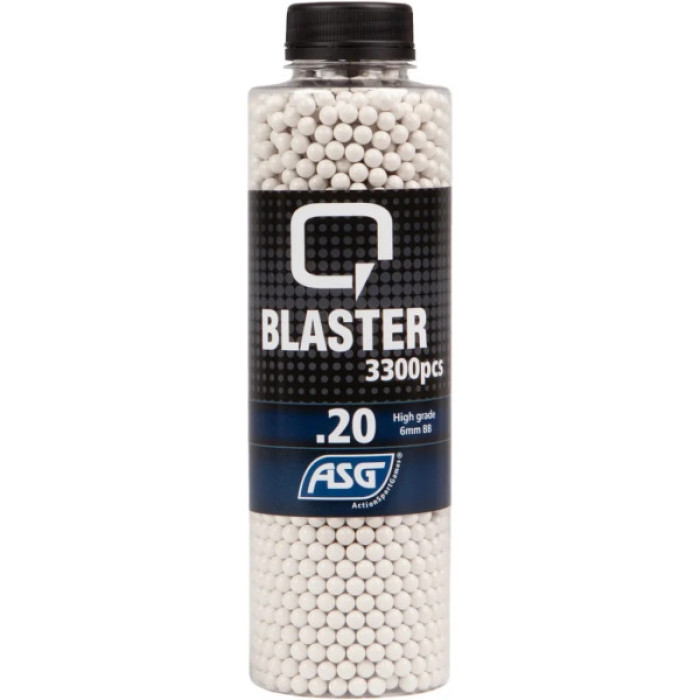 Страйкбольні кульки ASG Q Blaster White 6 мм 0,2 г 3300 шт (19399)