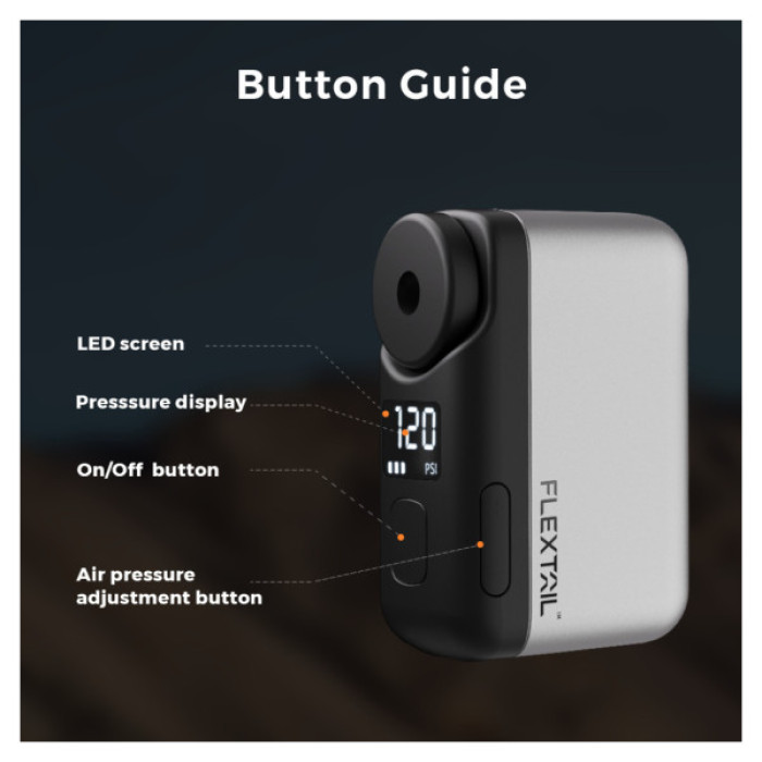 Велосипедний насос Flextail Tiny Bike Pump Pro 120 PSI (6975755967455)