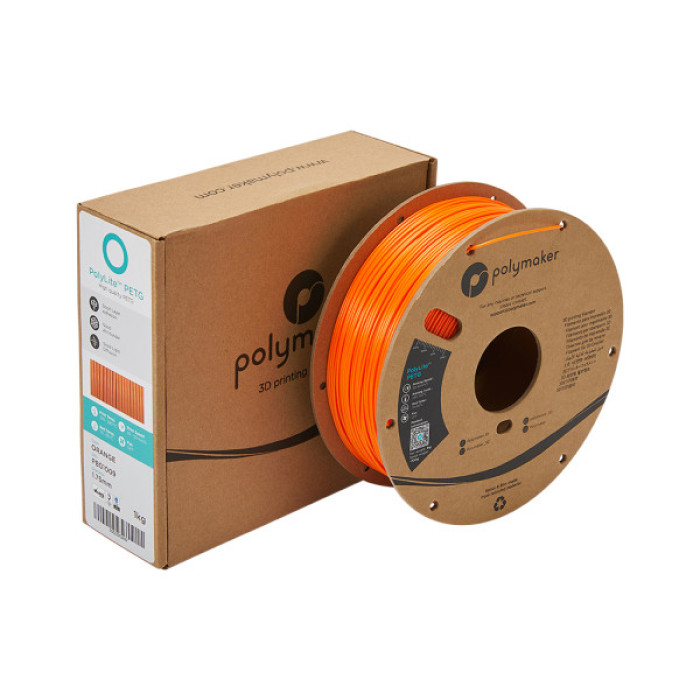 Пластик для 3D-принтера Polymaker PETG POLYLITE 1,75mm 1kg ORANGE (PB01009)