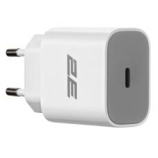 Зарядний пристрій 2E 25W USB-C PD white (2E-WC1USBC25W-W)