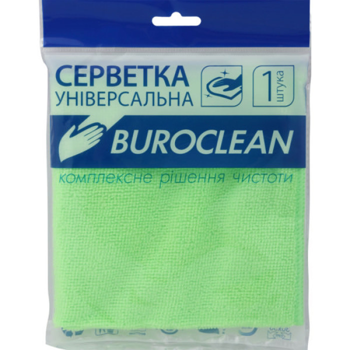 Серветки Buroclean universal microfiber, 30х30 cm, 1шт (10200122)