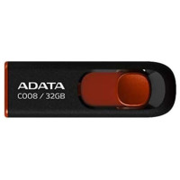 USB флеш накопичувач ADATA 32Gb C008 black+red (AC008-32G-RKD)