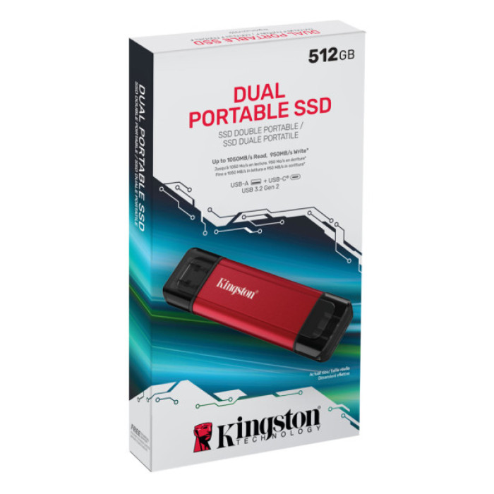 Накопичувач SSD USB Type-C 512GB Dual Portable Kingston (SPSD/512GB)