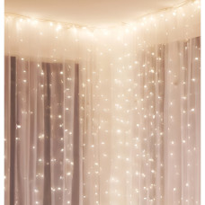 Гірлянда Chomik 300 LED холодний білий, 3x3 м, USB, з пультом, IP20, від мережі (5900779880009)