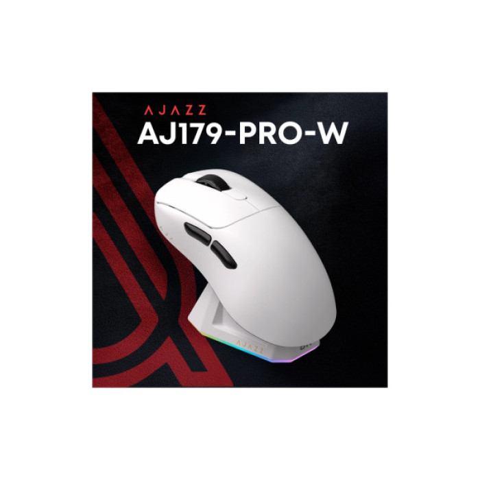 Мишка Ajazz AJ179PRO Wireless/Bluetooth/USB Charging Dock White (AJ179-PRO-W)