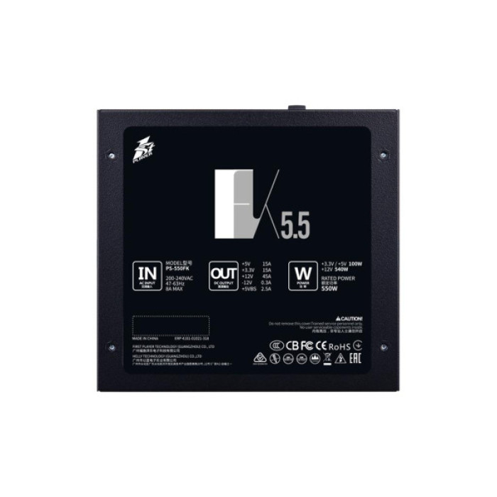 Блок живлення 1stPlayer 550W (FK-550-BK-EU)