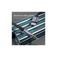 Кабель мультимедійний USB-C to 3.5mm M 1.0m gray Essager (EZJE02-0G)