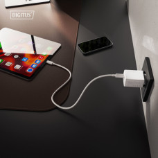 Зарядний пристрій Digitus 1xUSB-C + 1xUSB 30W GaN (DA-10301)