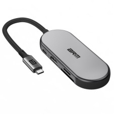 Концентратор Armorstandart USB-C to HDMI 4K, PD, 3USB, SD, microSD Grey (ARM69366)