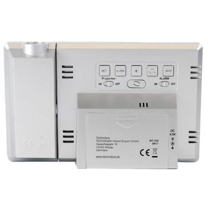 Настільний годинник Technoline WT538 проекційний Silver/Anthracite (DAS301198)