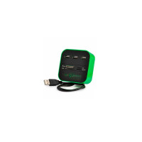 Концентратор Voltronic USB 2.0 to 3xUSB 2.0 + SD/MMC/TF/M2 green/black (CUB3-GB)