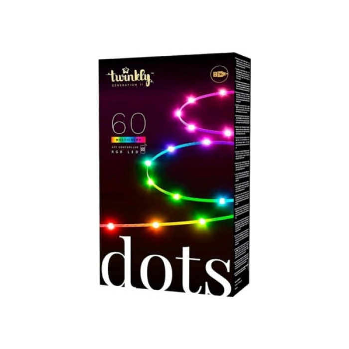 Гірлянда Twinkly Smart LED Dots 60 RGB LED Lights String Clear Wire USB-A IP20 3м (TWD060STP-T)