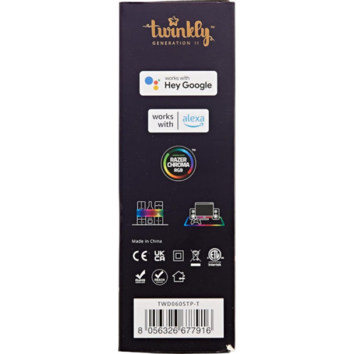 Гірлянда Twinkly Smart LED Dots 60 RGB LED Lights String Clear Wire USB-A IP20 3м (TWD060STP-T)