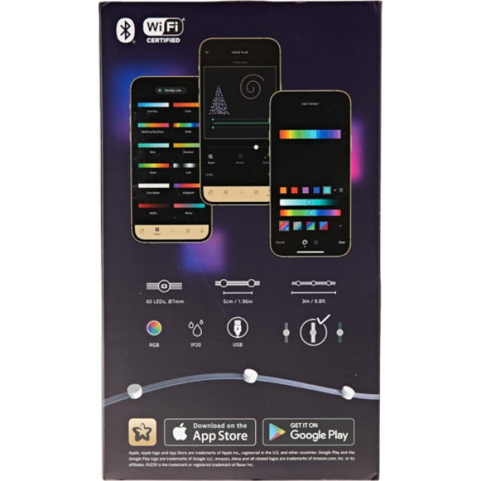 Гірлянда Twinkly Smart LED Dots 60 RGB LED Lights String Clear Wire USB-A IP20 3м (TWD060STP-T)