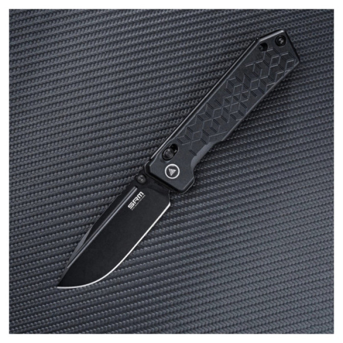 Ніж SRM Rubik, Sandvik 14C28N, алюміній, чорний (7228B-AB)
