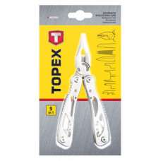 Мультитул Topex 9 элементов, серебряный (98Z058)