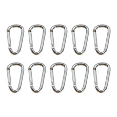 Карабін туристичний Tramp Набір 10 шт без муфти 6 cм Silver (UTRA-300-silver)