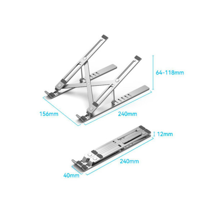 Підставка до ноутбука VENTION Laptop X-type Stand Silver Aluminum Alloy (KDMI0)