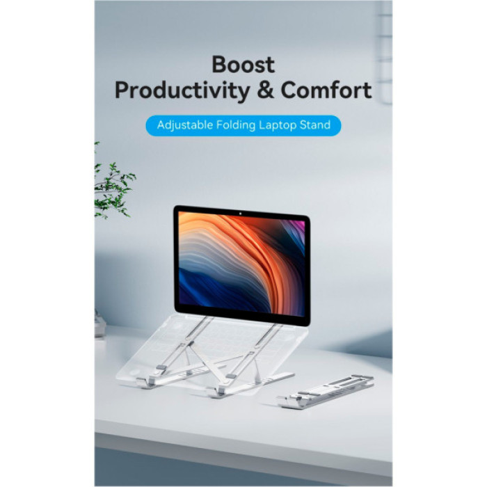 Підставка до ноутбука VENTION Laptop X-type Stand Silver Aluminum Alloy (KDMI0)