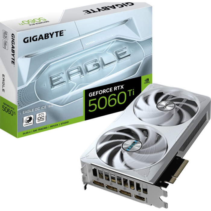 Відеокарта GIGABYTE GeForce RTX5060Ti 16Gb EAGLE OC ICE (GV-N506TEAGLEOC ICE-16GD)