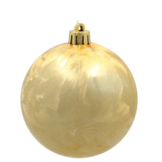 Ялинкова іграшка Chomik пластикові кульки 3 шт, 8см, золотисті (5900779893870_2)