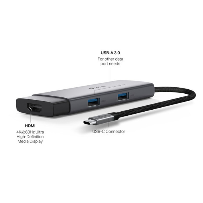 Порт-реплікатор TP-Link USB Type-C 5-в-1 (UH5020C)