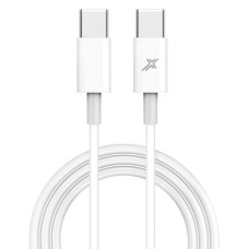 Дата кабель USB-C to USB-C 1.0m 20W CC-03W White Grand-X (CC-03W)