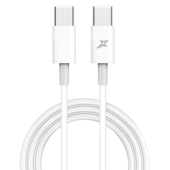 Дата кабель USB-C to USB-C 1.0m 20W CC-03W White Grand-X (CC-03W)