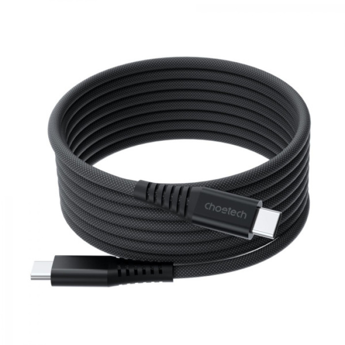 Дата кабель USB-C to USB-C 1.2m 240W magnetic black Choetech (XCC-1051-BK)