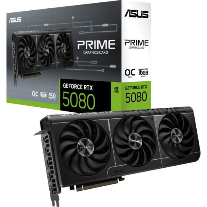 Відеокарта ASUS GeForce RTX5080 16GB PRIME OC (PRIME-RTX5080-O16G)