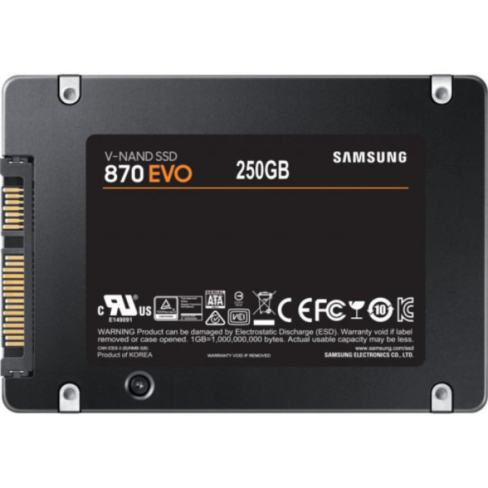 Накопичувач SSD 2.5" 250GB 870 EVO Samsung (MZ-77E250BW)