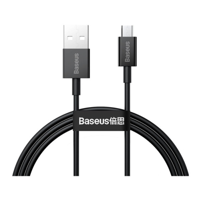 Дата кабель USB 2.0 AM to Micro 5P 2.0m Superior Fast Charging 2A black Baseus (CAMYS-A01)