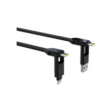 Дата кабель 6in1 inCharge XL 3.0m black Rolling Square (XLL01R)