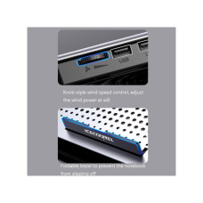 Підставка до ноутбука IceCoorel 10-15.6", 6*60mm 580 RPM, 2*USB, 350x225x26mm, Silver (A19)