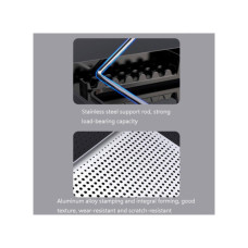 Підставка до ноутбука IceCoorel 10-15.6", 6*60mm 580 RPM, 2*USB, 350x225x26mm, Silver (A19)