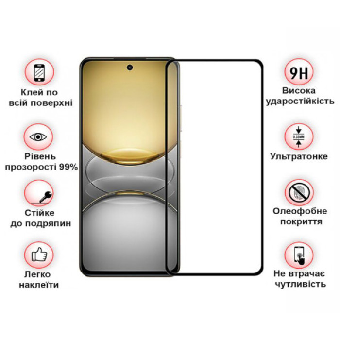 Скло захисне BeCover Realme C75 Black (713034)