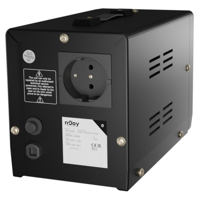 Стабілізатор напруги nJoy Alvis 1000 (AVRL-10001AL-CS01B) AVR, 1 розетка (Alvis 1000)