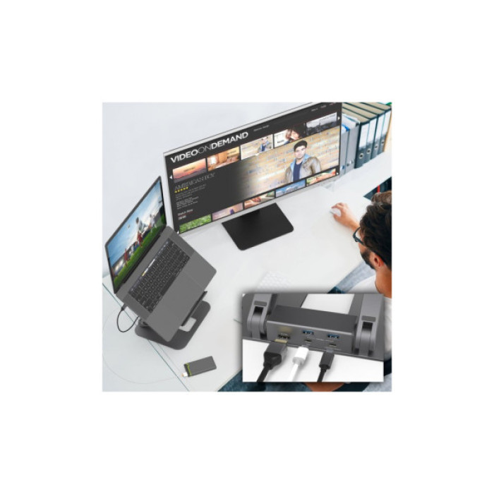 Порт-реплікатор J5create Dock-Station USB-C 6-in-1 (HDMI/PD/USB-A/USB-C) (JTS327-N)