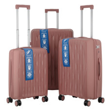 Набір валіз 2E M7979 (L+M+S) рожево-золотий (2E-PP-M7979-SET3-RG)