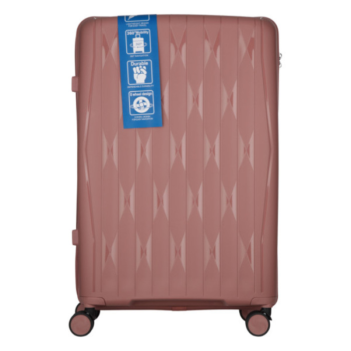 Набір валіз 2E M7979 (L+M+S) рожево-золотий (2E-PP-M7979-SET3-RG)