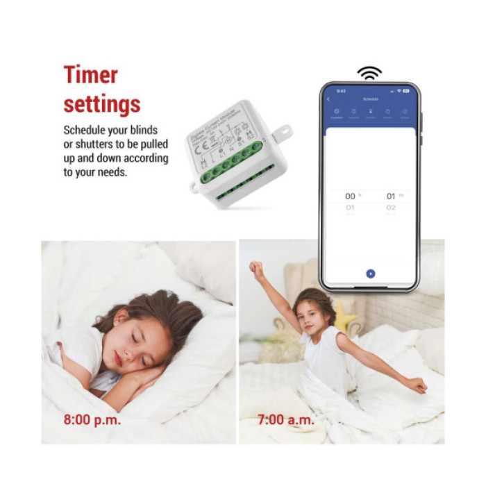 Модуль управління розумним будинком EMOS H5109 Smart Motor Control ZigBee 3.0 Single Channel (H5109)