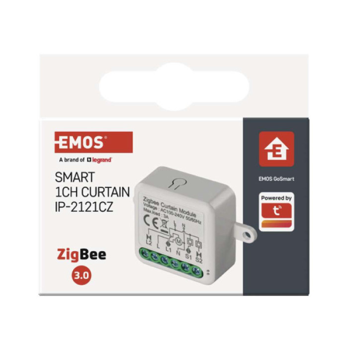 Модуль управління розумним будинком EMOS H5109 Smart Motor Control ZigBee 3.0 Single Channel (H5109)