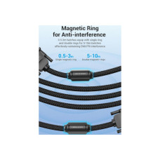 Кабель мультимедійний DVI M to DVI M 8.0m 24+1pin 2K60Hz ferrite Vention (EAEBK)