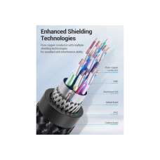 Кабель мультимедійний DVI M to DVI M 8.0m 24+1pin 2K60Hz ferrite Vention (EAEBK)