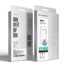Чохол до мобільного телефона Armorstandart Unit MagCase Apple iPhone 17 Air Clear Silver + Orange Button Set (ARM90583)