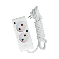 Мережевий подовжувач TECCO 1.5м 2 поста white (8681277843433)