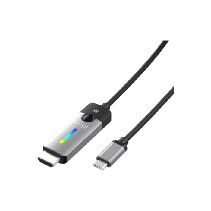 Кабель мультимедійний USB-C to HDMI M 1.8m 8K 60Hz LED RGB J5create (JCC157-N)