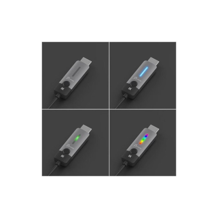 Кабель мультимедійний USB-C to HDMI M 1.8m 8K 60Hz LED RGB J5create (JCC157-N)